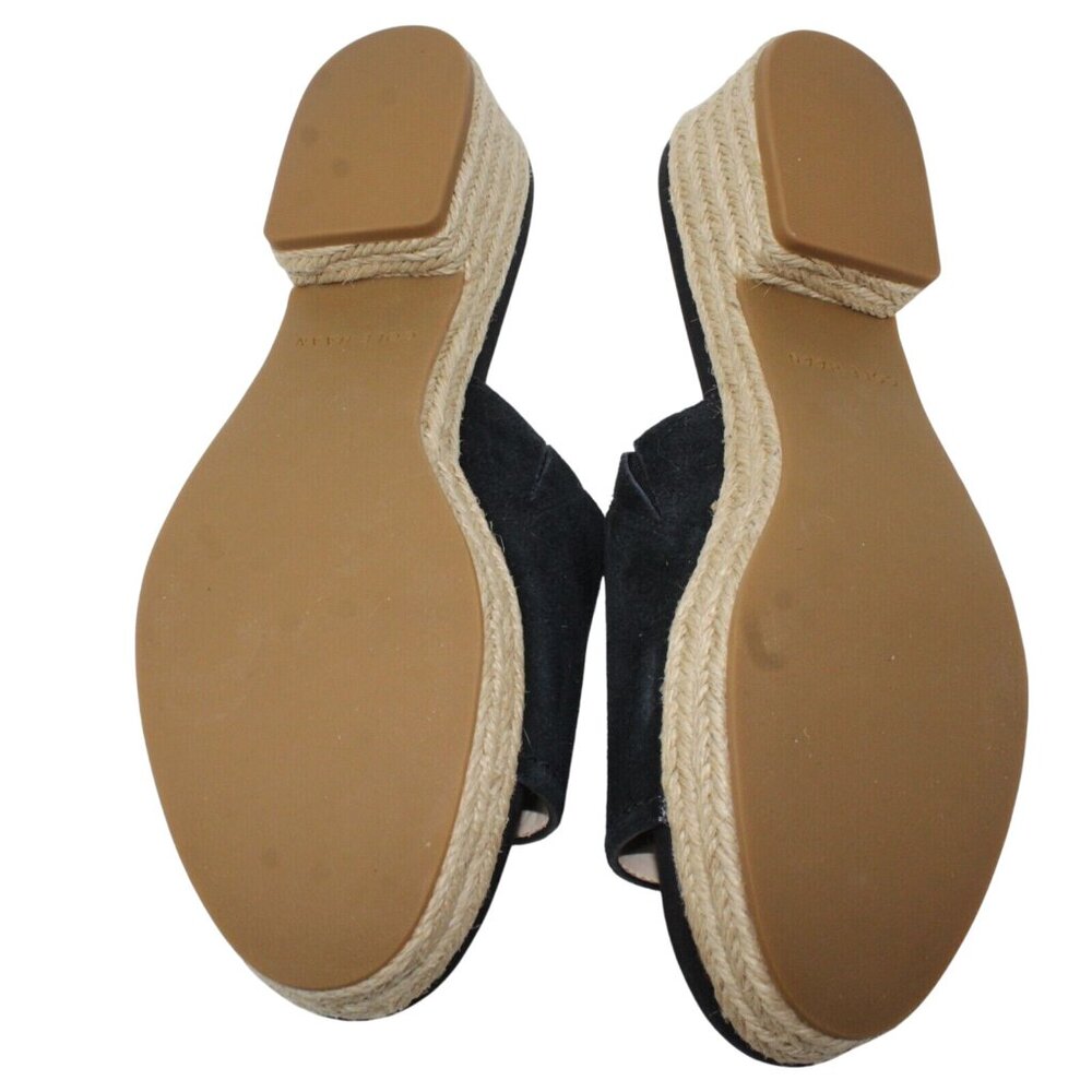 Cole Haan Sandals Womens 9.5 Giselle Espadrille Slide Black Suede Mule W10016 - Picture 12 of 12